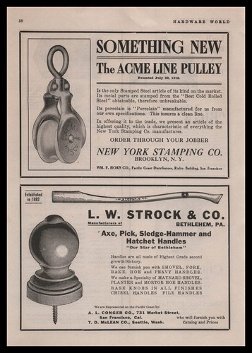 1912 strock bethlehem pa - l., w.